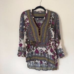 Long Sleeve Embellished Top